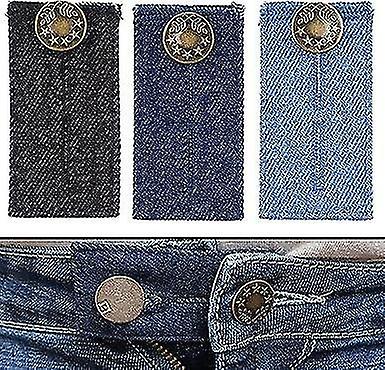 Belt Extender for Jeans and Trousers, Set of 3, Waist Extender up to 5 cm, Belt Extender for Trouser