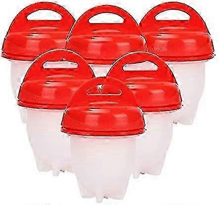 6pc Silicone Egg Cooker, Hard And Soft Make, No Shell, Non Stick Silicone, Bpa Free, Egg Boiler, Egg