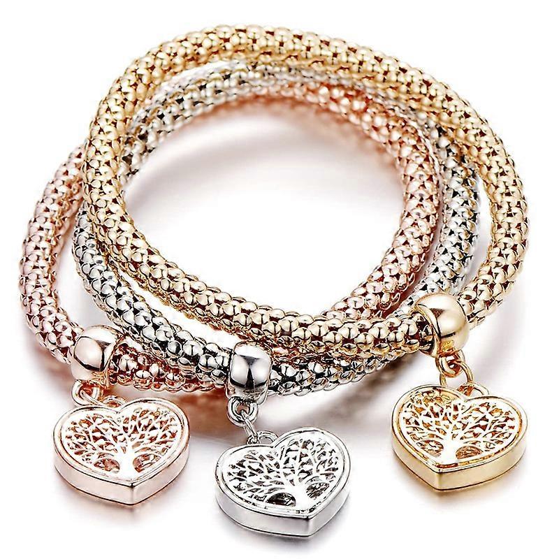 Crystal Charms Multilayer Bracelets - 3 PCS Stretch Bracelet