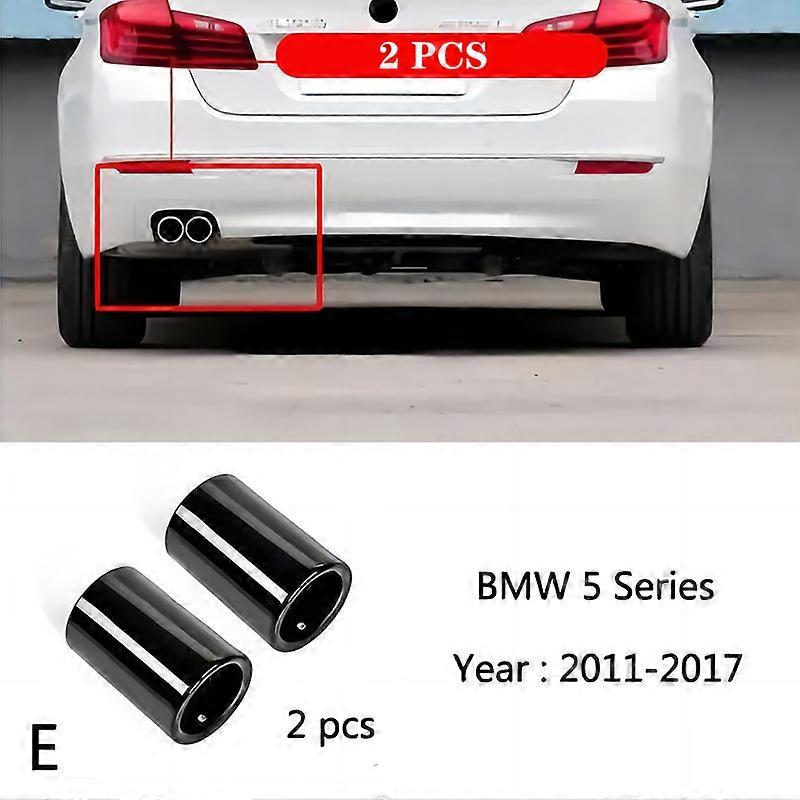 2Pcs Steeless Exhaust Muffler Tip Pipes Rear Modified Tail Throat Liner For BMW F10 F20 F30 F32 F34 F48 Car Accessories