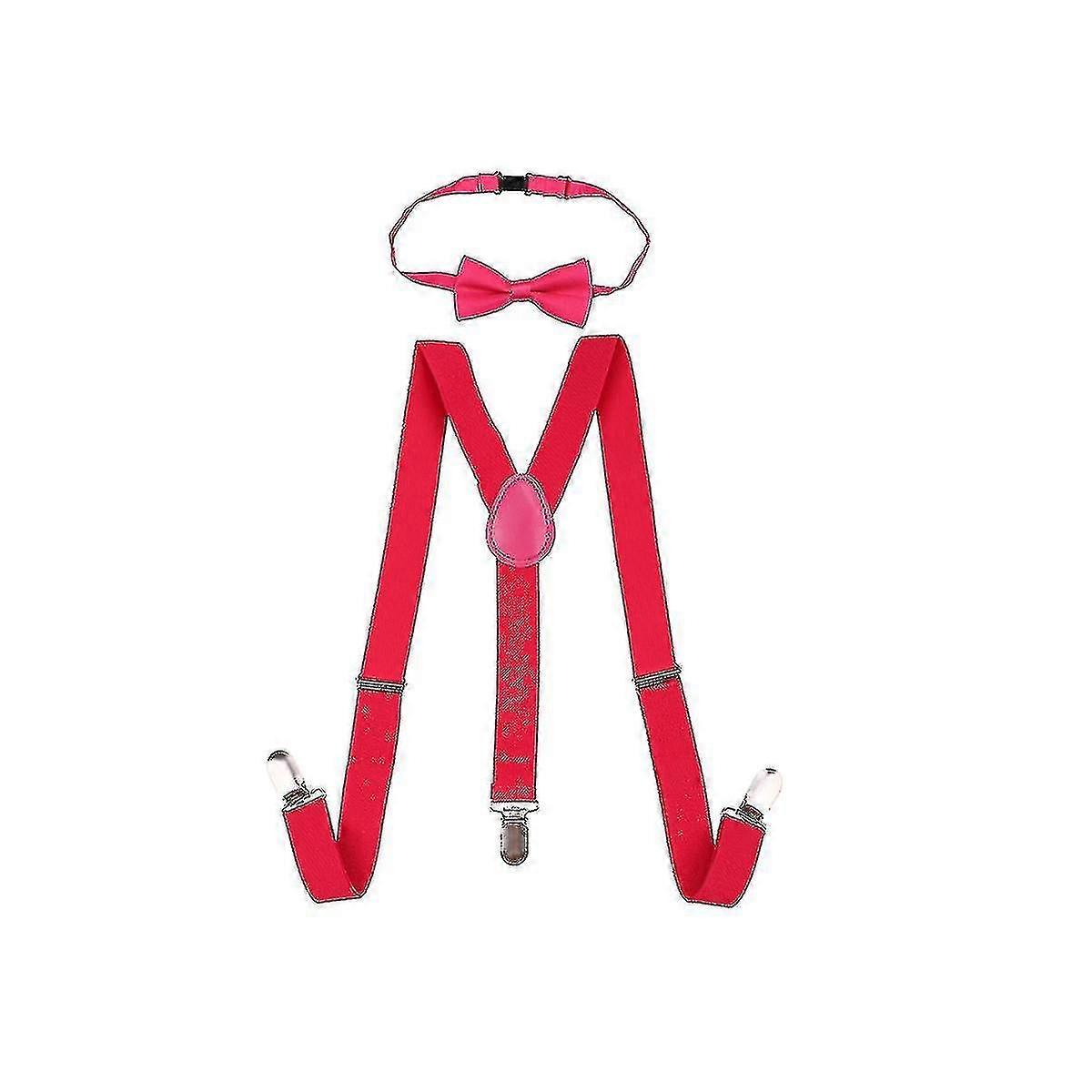 Nœud papillon pour enfants et bretelles élastiques réglables compatibles avec les garçons