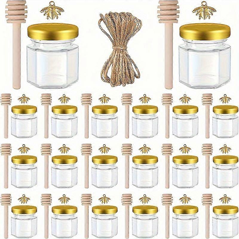 20/30/50パック - 45mlガラス密封ジャー - プレミアム気密ハニー&スープボトル - 鳥の巣、ジャム、キッチン収納に最適 - 耐久性、漏れ防止、