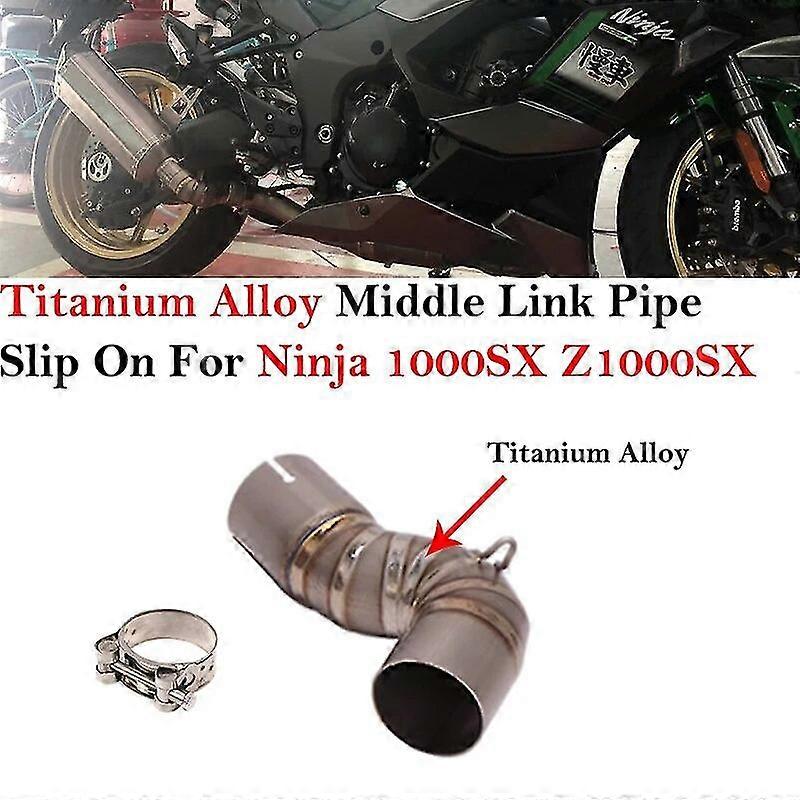 unique pipeSlip-On For Kawasaki Ninja1000SX Z1000SX 2020 2021 Motorcycle Escape System Titanium Alloy Muffler Middle Link Pipe