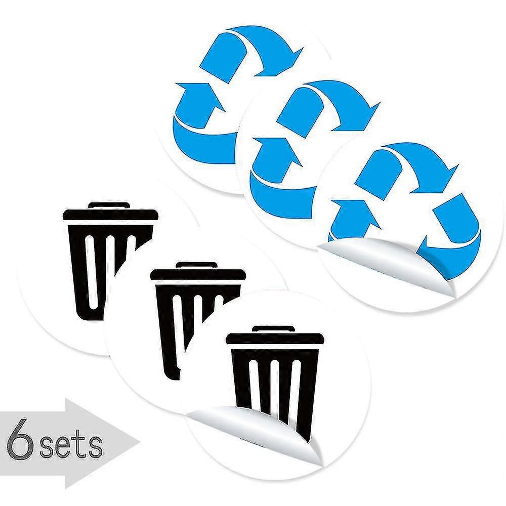 6pcs Recycling And Garbage Stickers