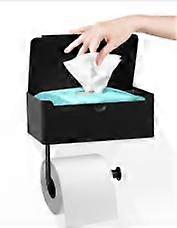 Multifunksjons papirrullholder svart