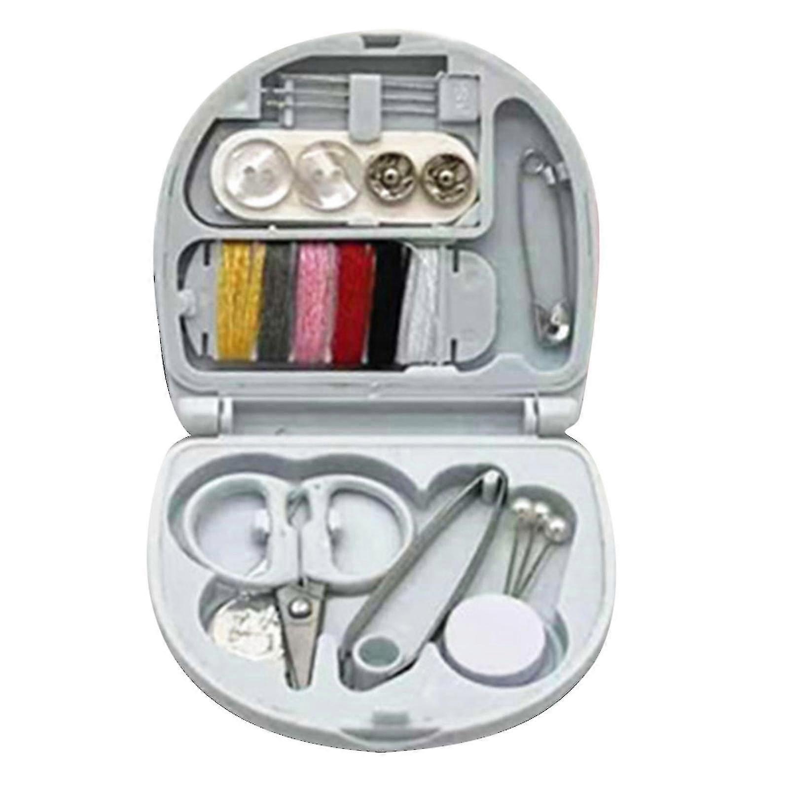 Mini Sewing Kit With Needles Scissors Threader Tweezer Positioning Push Pins
