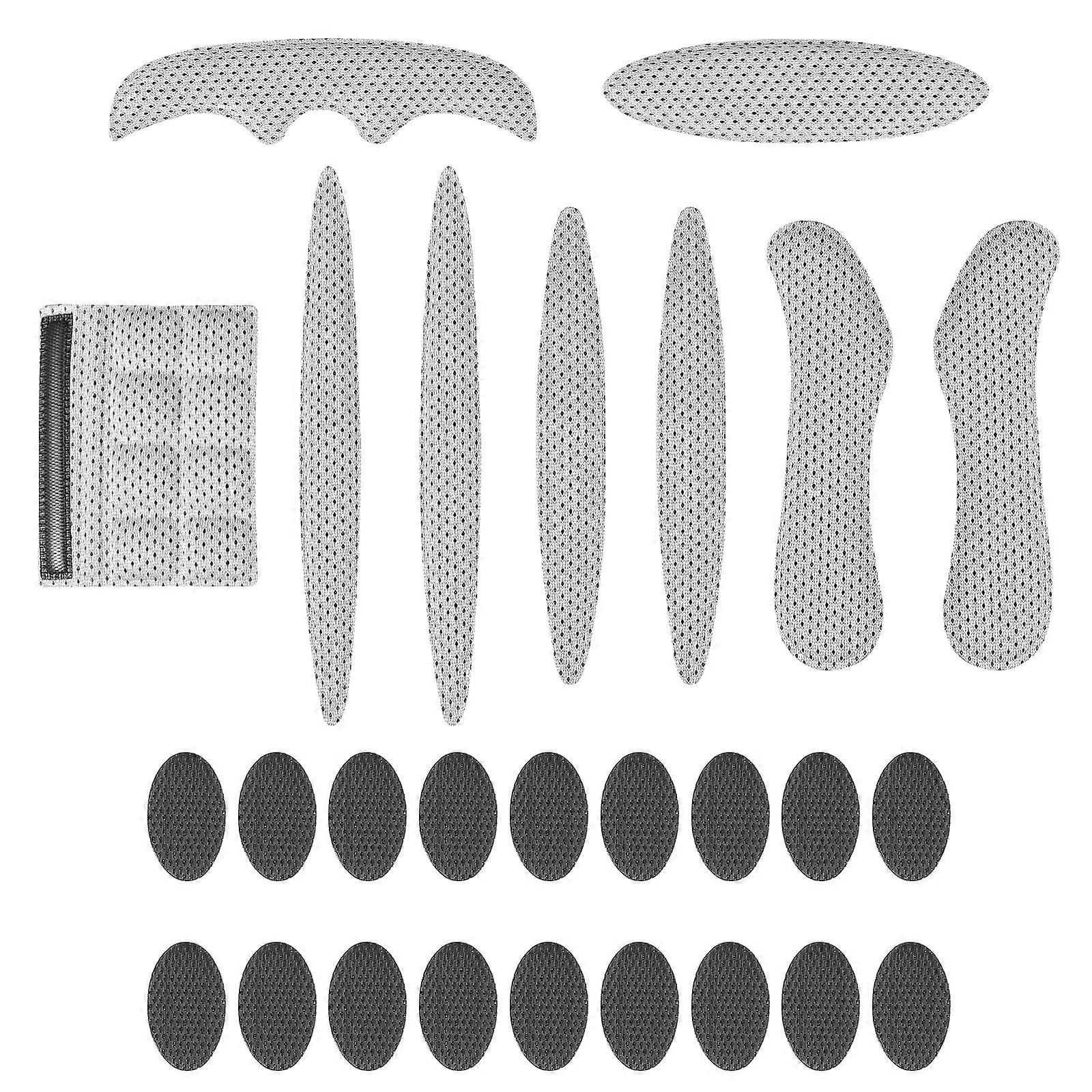 2 Sets Motorcycle Helmet Cushion Heat Insulation Lining Breathable Pads