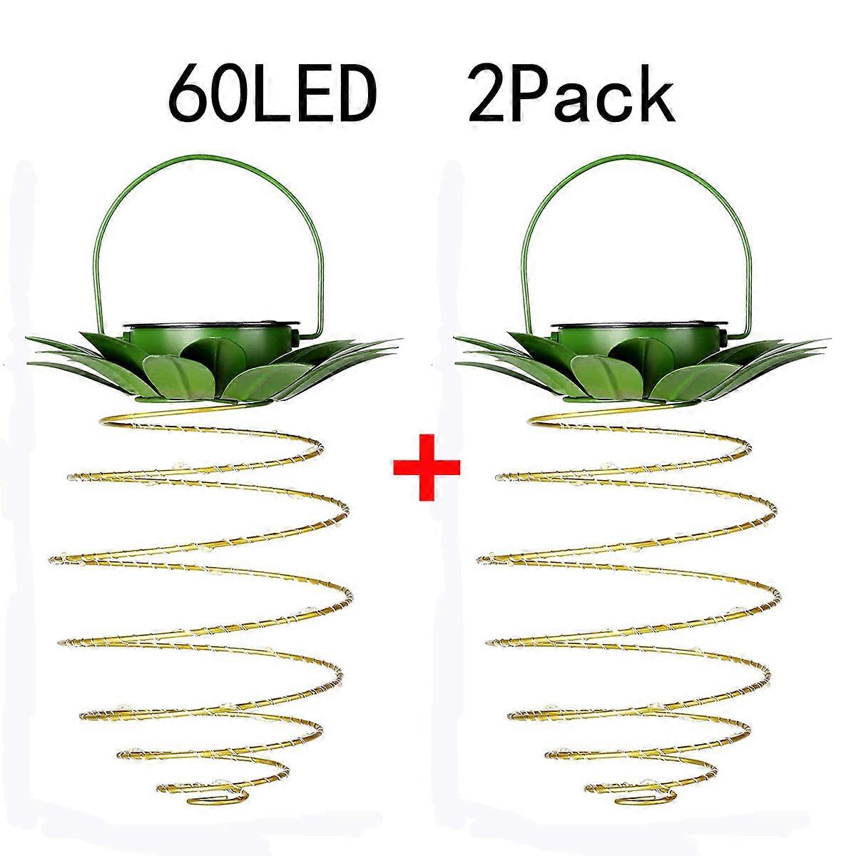 Solar pineapple lamp, iron lantern, LED copper wire lamp string, outdoor waterproof garden decorative hanging lamp