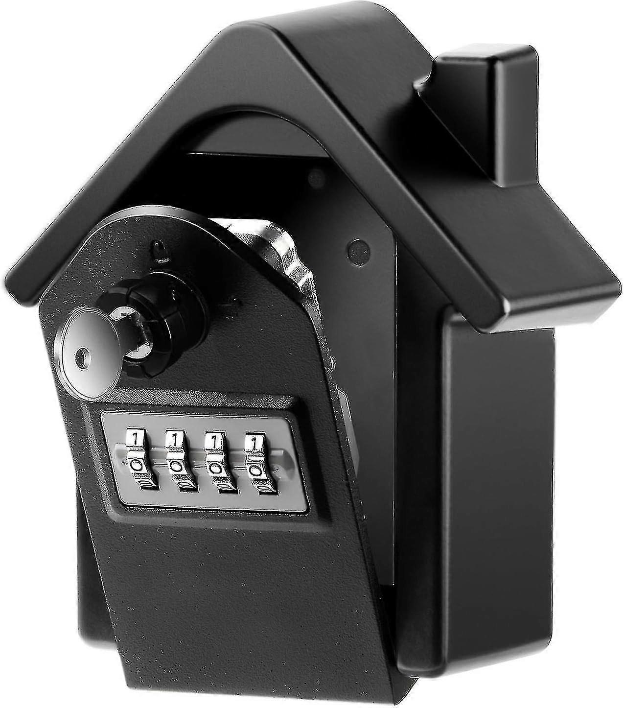 Large Key Safe Wall Mounted With Override Key, Password 4 Digit Security Waterproof Key Lock Box Outdoor Keysafe Outside With Code Combination-YuJia