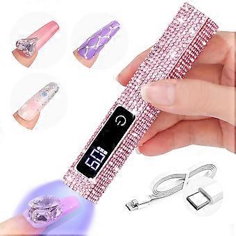 Gel Nail Flash UV-lamp: 2024 12W LCD-scherm Handheld UV-nagellamp 8X snel uithardend LED-licht Zichtbare timer touchscreen Gel Nail Lamp Draadloze nagel drye