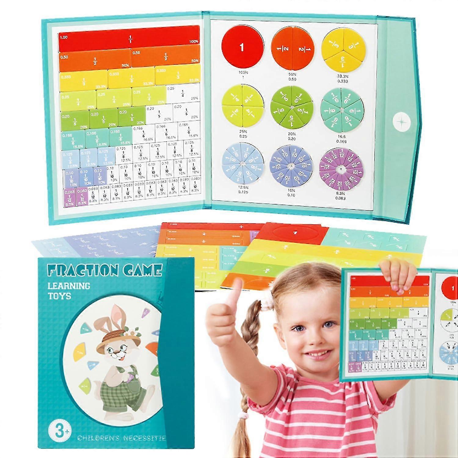 Fraction Learning Mathematics Toys Fraction Set Teaching Arithmetic Learning Educational Toys -gls