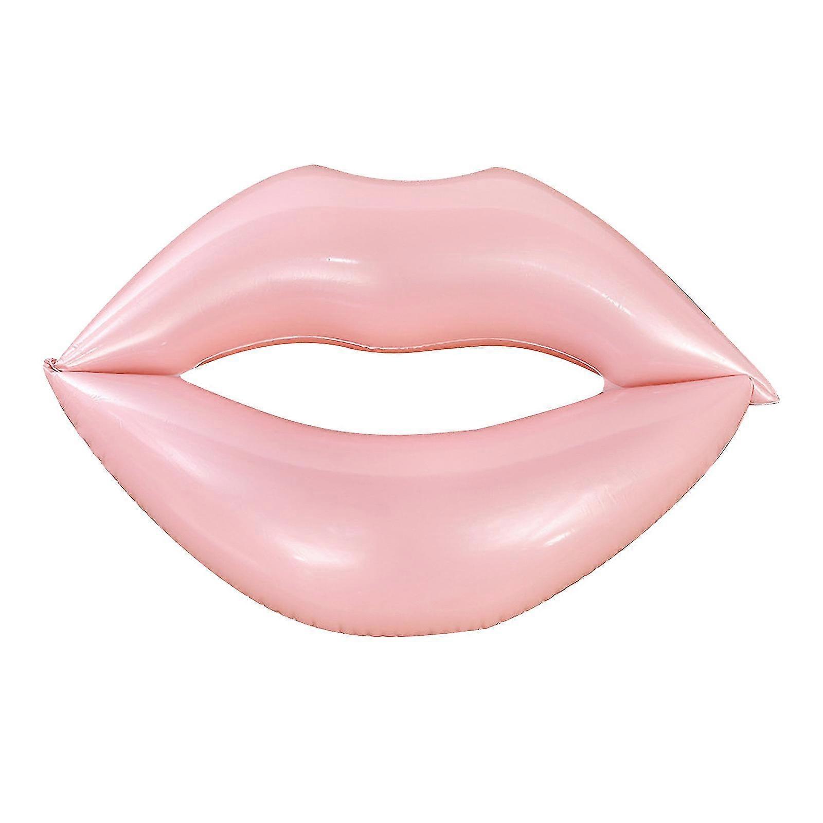 inflatable red lips floating seat water toy adult mount floating bed