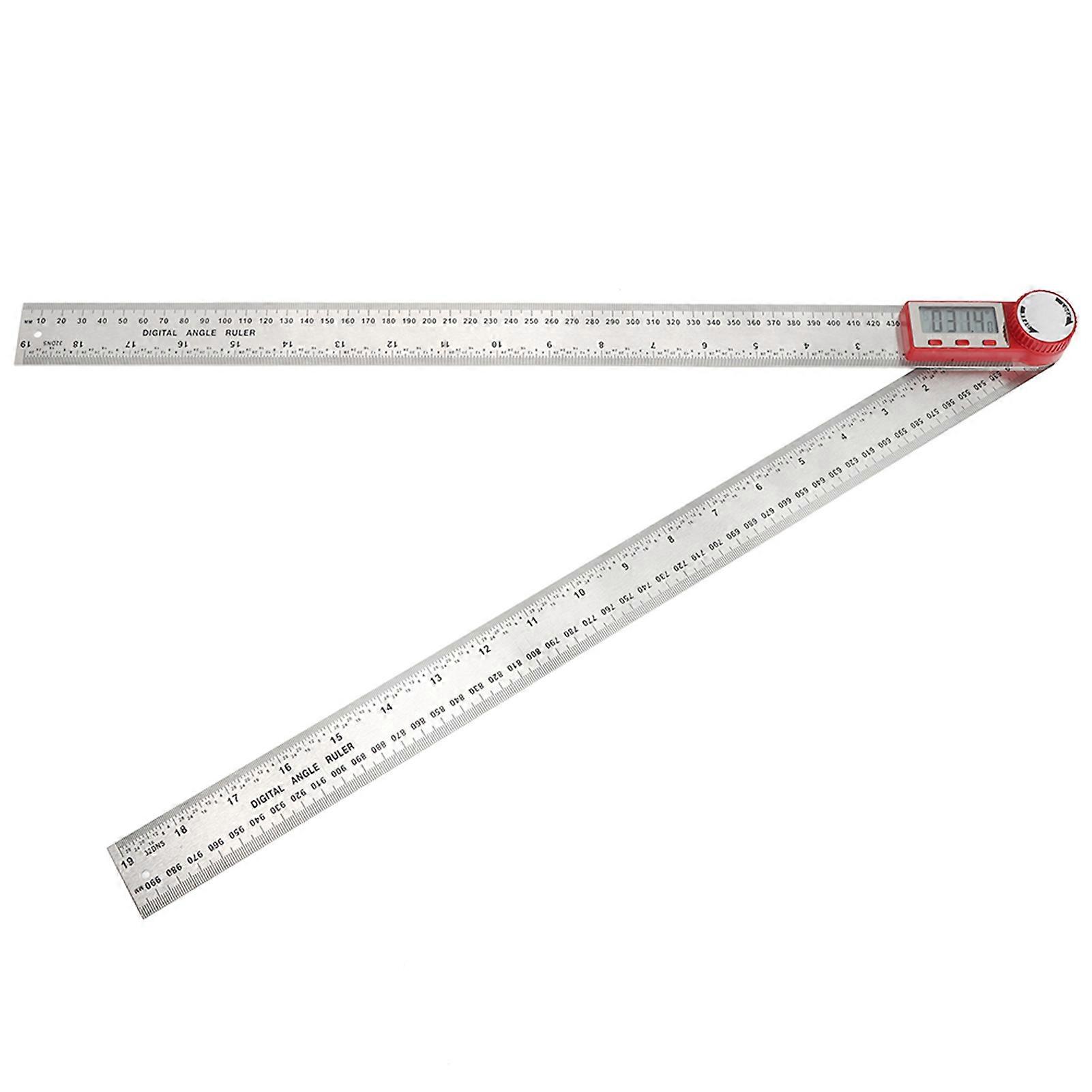 Digital Ruler Stainless Steel Electronic Ruler 360 Degree Measuring Tool for Angle Length Measurement0-500mm YEMAA