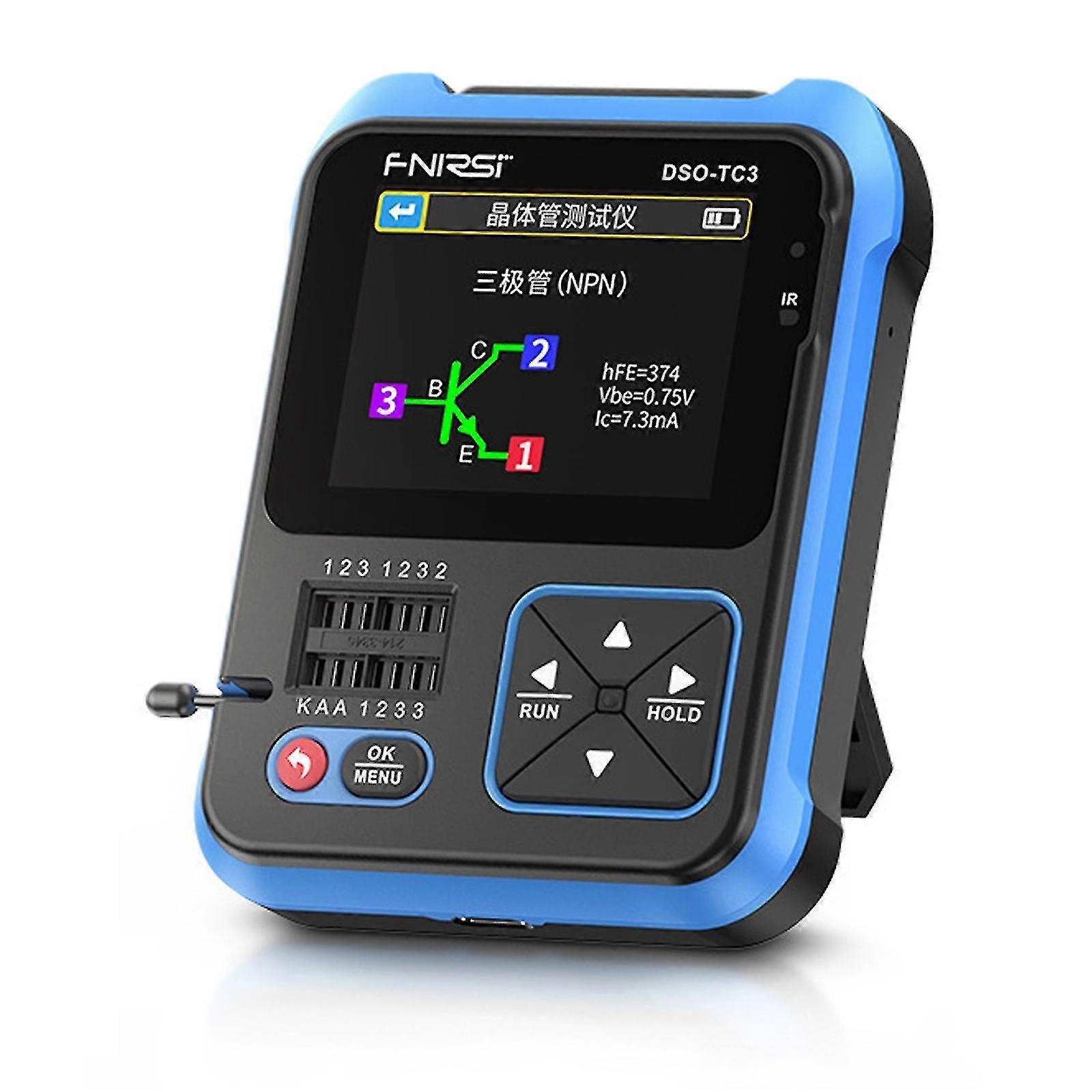 3 In 1 Fnirsi Dso-tc3 Digital Oscilloscope Transistor Tester 500kmhz 10ms/s