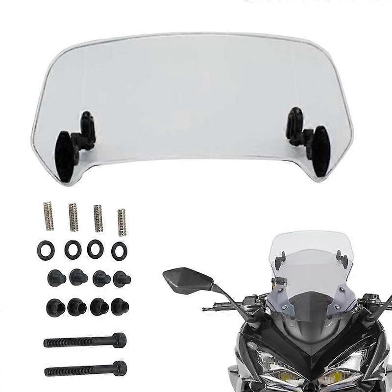 Motorcycle Windshield Extension Clip-on Windscreen Extender For Motor Transparent Windshield Deflector For Most Motorcycle