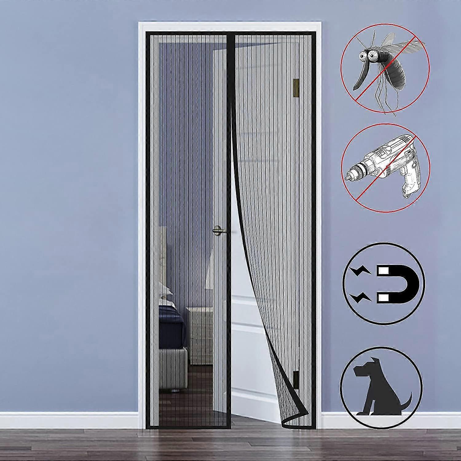 Fly-proof Screen Door, Automatically Closes, No Need To Drill