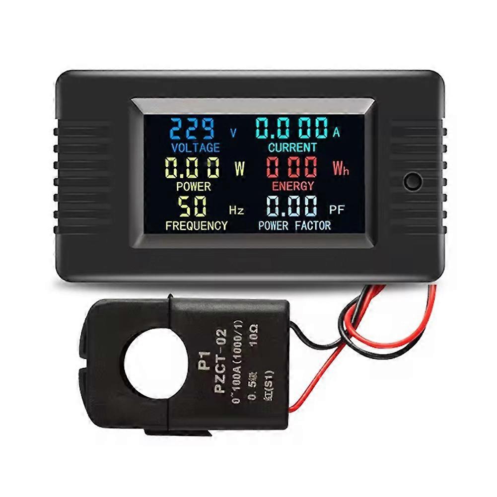 PZEM-022 Digital Electronic Meter 6in1 Color LED Screen Single Phase Energy Meter Voltmeter Kwh Me