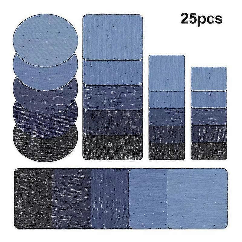 1 Set Denim Cloth Patch Cutting Square Round Patches Elbow Knees Jeans Repair