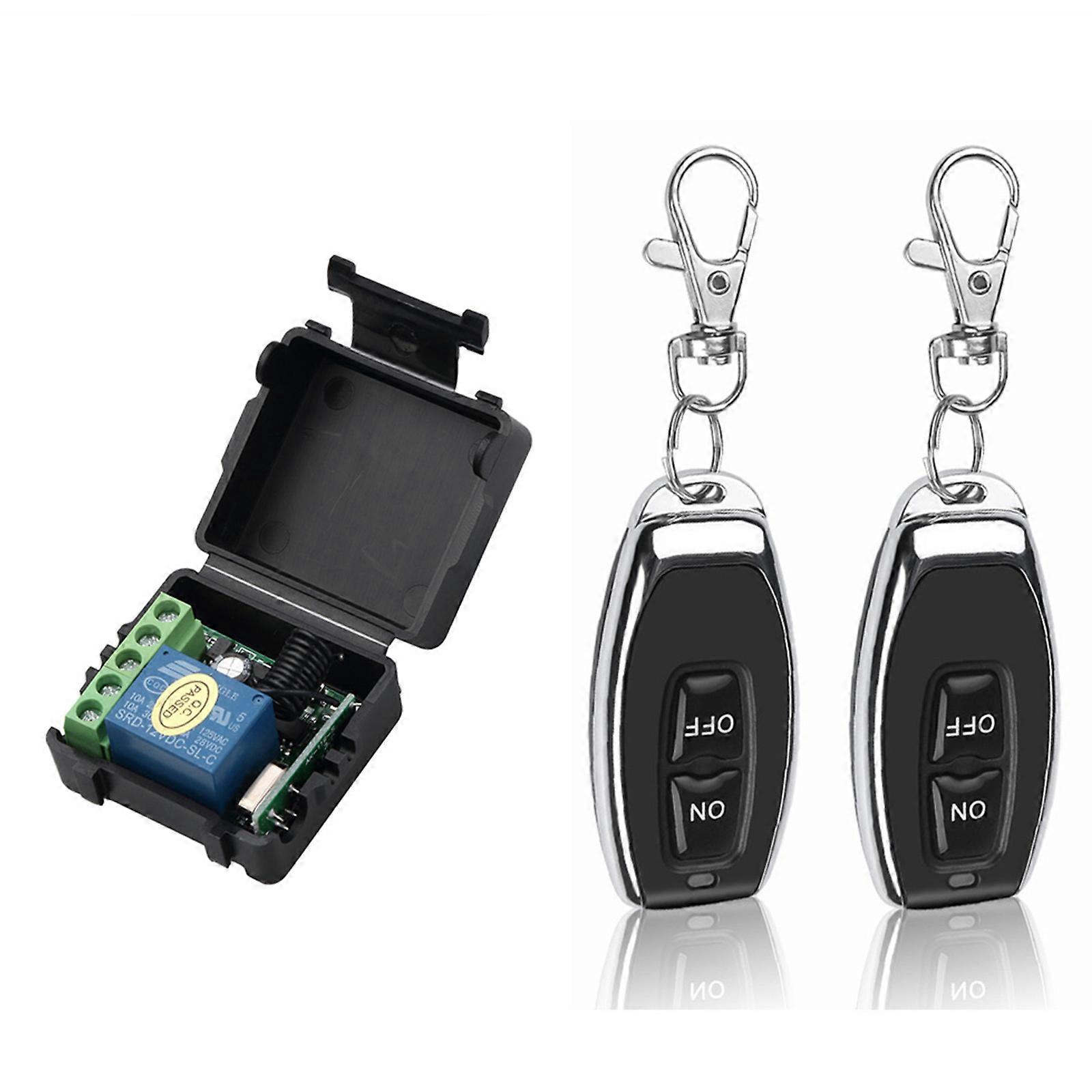 Smart Home 433Mhz DC 12V 1CH Wireless Remote Switch Relay Receiver Transmitter Universal Remote Control Switch Module and RF Transmitter Remote Contro