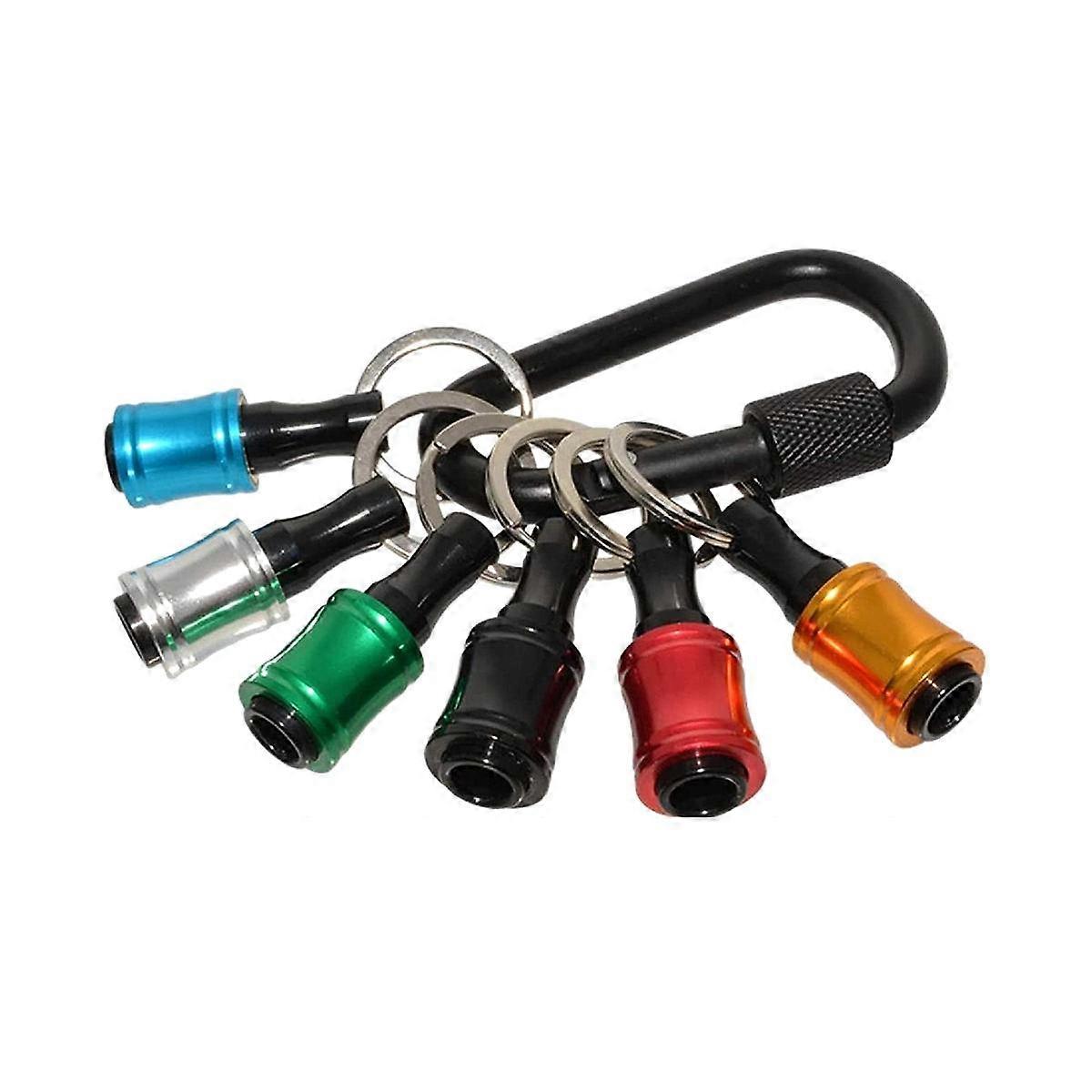 6Pcs Upgrade Bit Holder 1/4Inch Hex Aluminum Alloy Screwdriver for Power Drill Bit Extensions