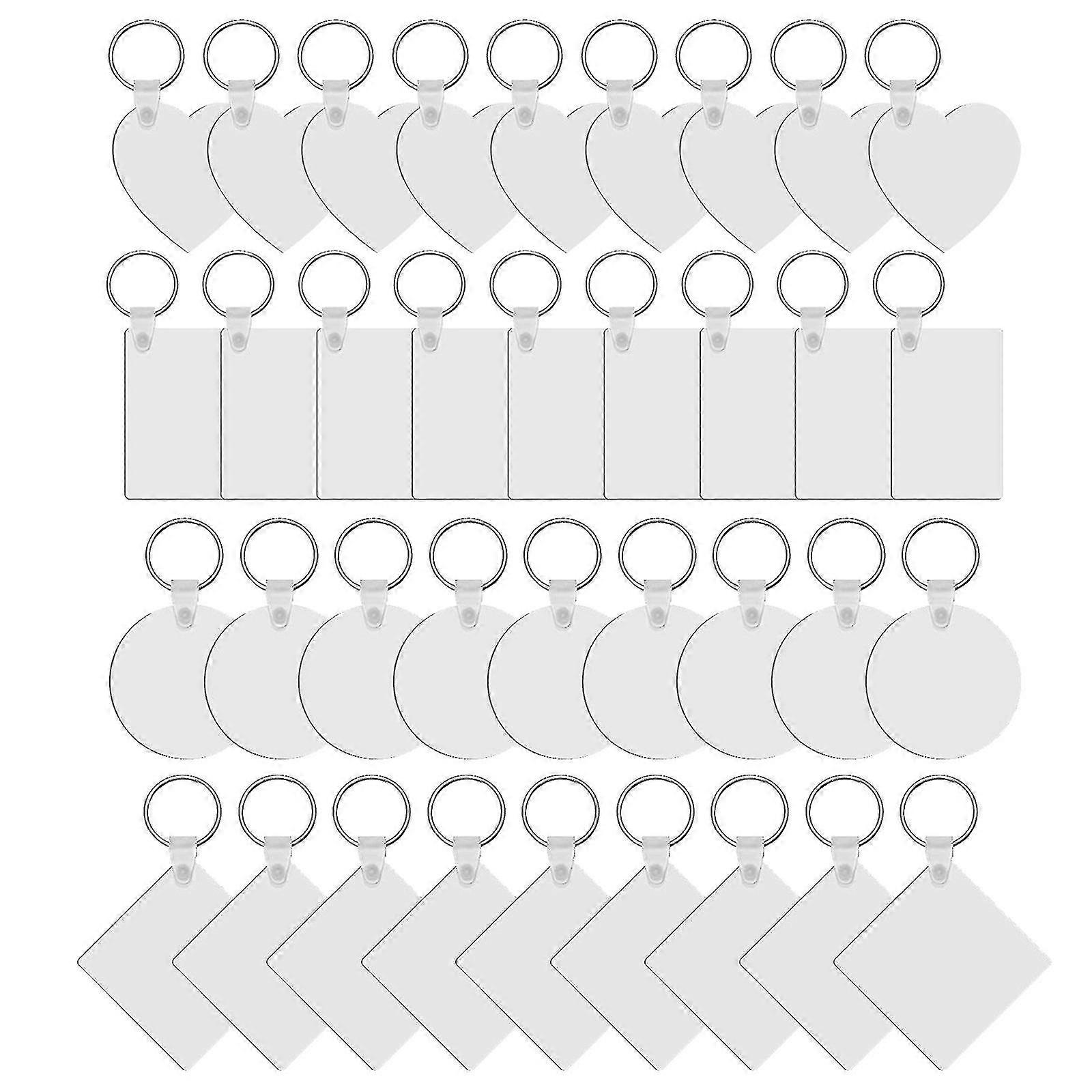 36pc Sublimation Blank Keychain Diy Blank Valentine Graduation Day Present