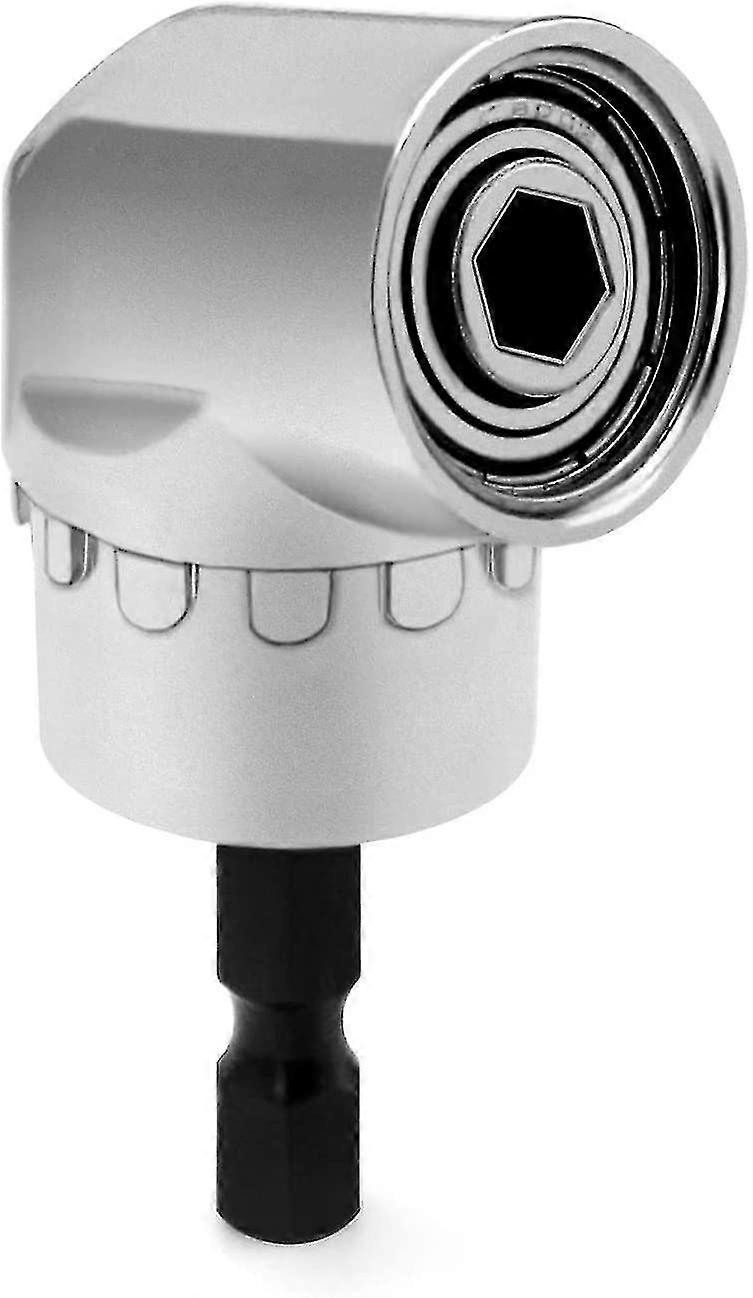 105 Right Angle Drill Adapter, Power Screwdriver Drill Attachment 1/4-inch Hex Shank For Tight Corner Workspace