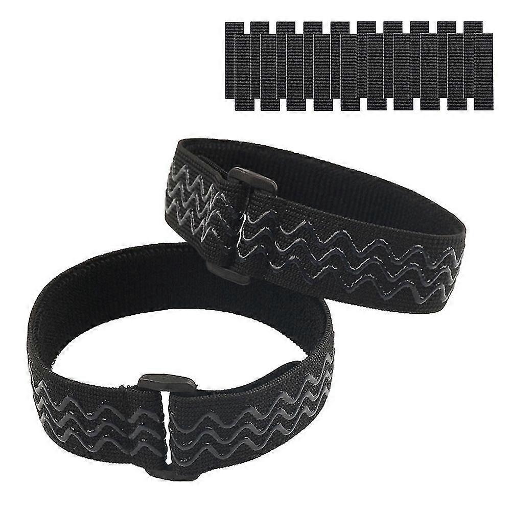 Xox-boot Straps, 1 Pair Knee Boot Straps Of Elastic Adjustable Belt, Plus Extra 12 /20pcs Adhesive Tape Hook Sticker For Fall-off Prevention