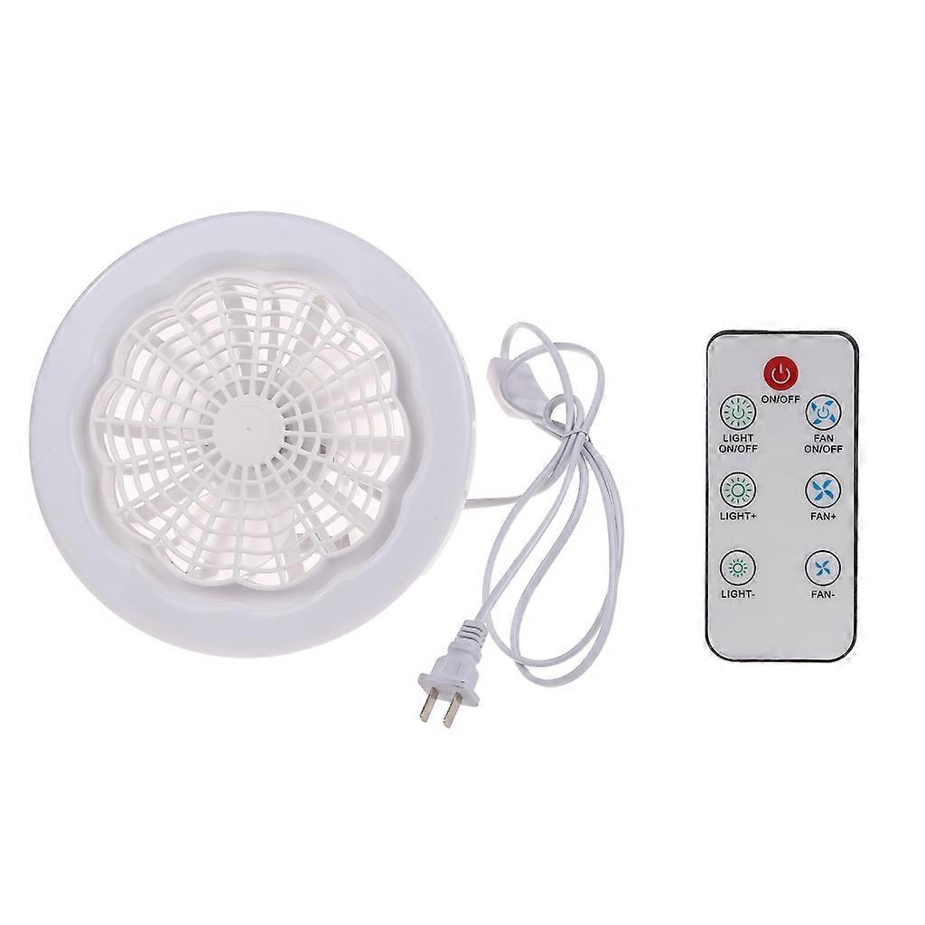 Ceiling Fan Light with Remote Control 30W Electric Fan Lamp with Switch Cable