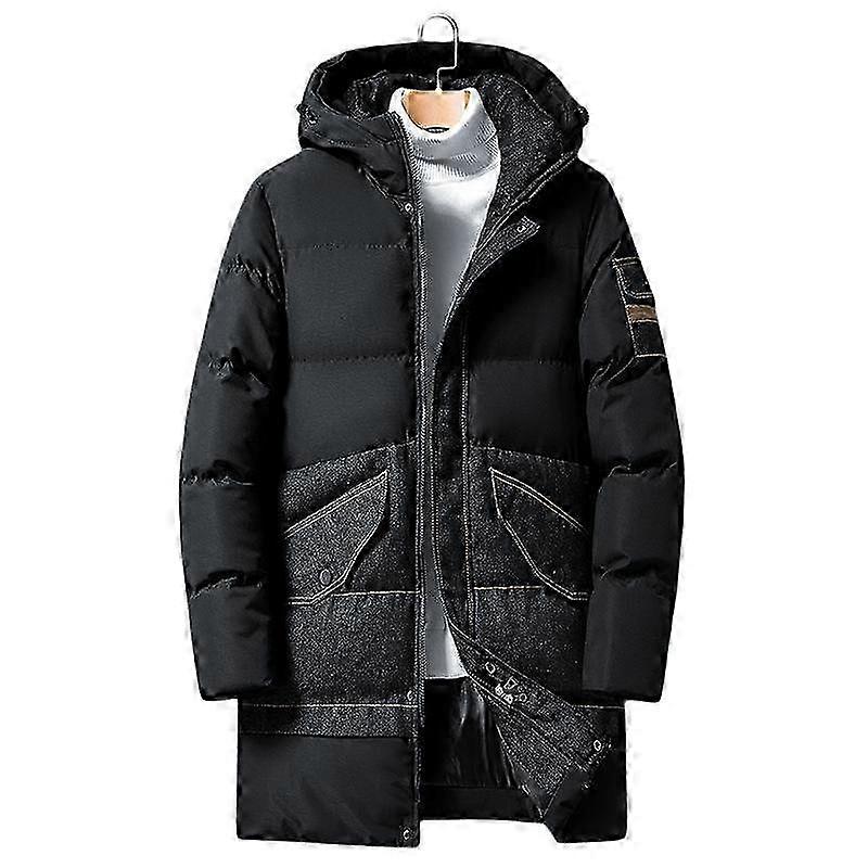 Męska zimowa długa kurtka puchowa oversize