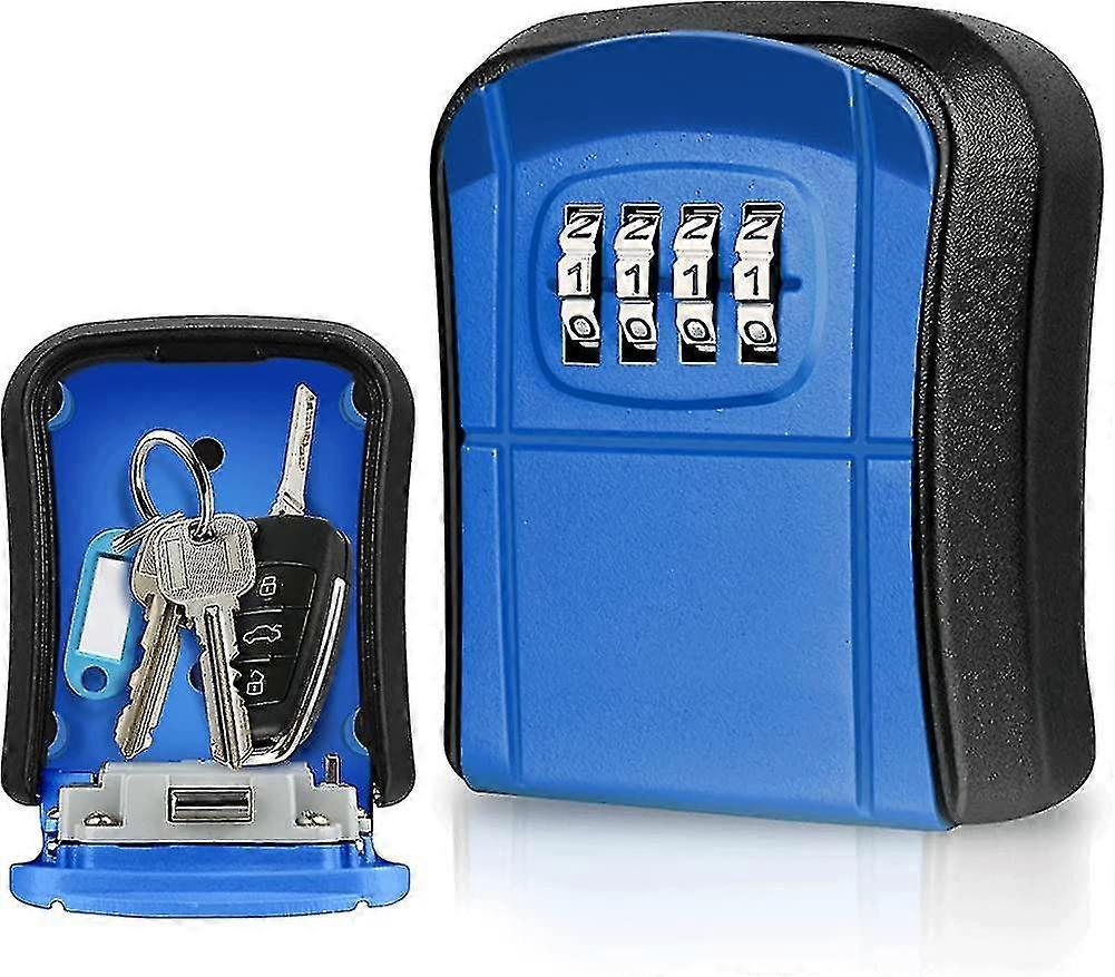 Security Key Safe Wall Mounted Mini Key Lock Box With Resettable B4-digit