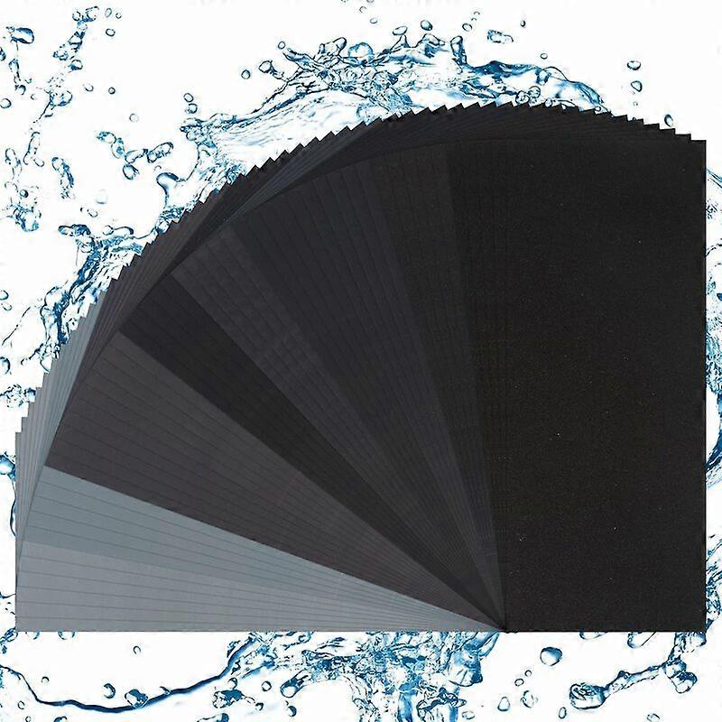 Sandpaper, 50 Pcs Car Body Wet Sandpaper for Polishing and Sandin