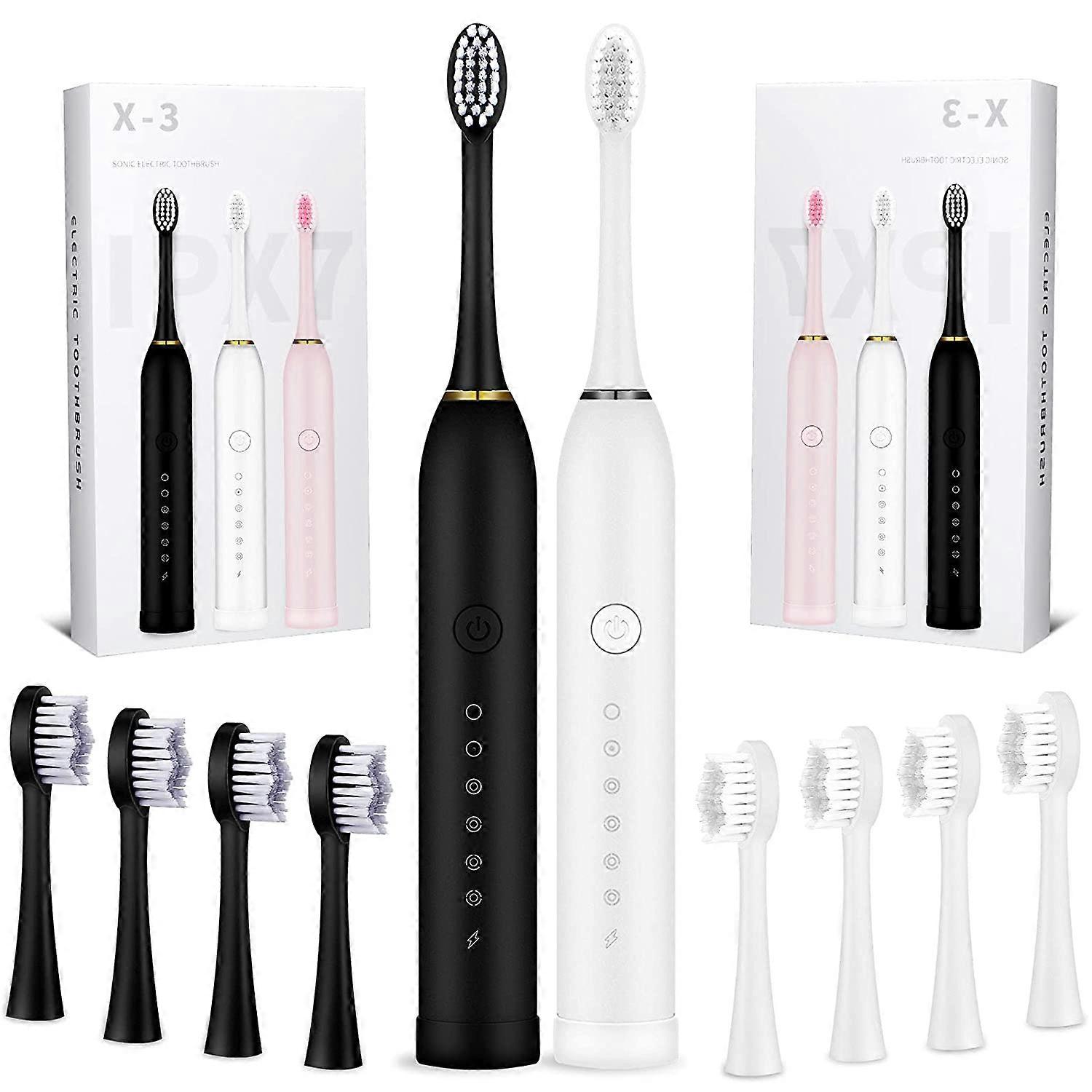 2 Pcs 6 Modes Electric Toothbrushes