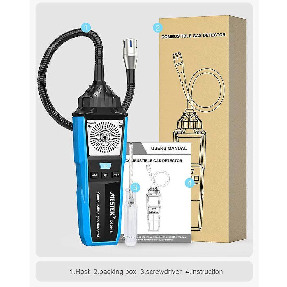 Handheld Combustible Gases Leak Detector Natural Gases Leakage Analyzer Tester Gases Leak Location Determine Sound Light Alarm