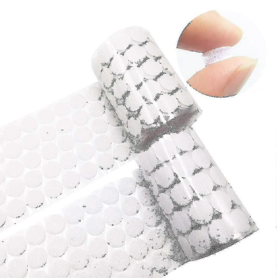 1008 Pcs 10mm Sticky Back Coins Hook & Loop Self Adhesive Dots Tapes (504 Pair)-white Riilq