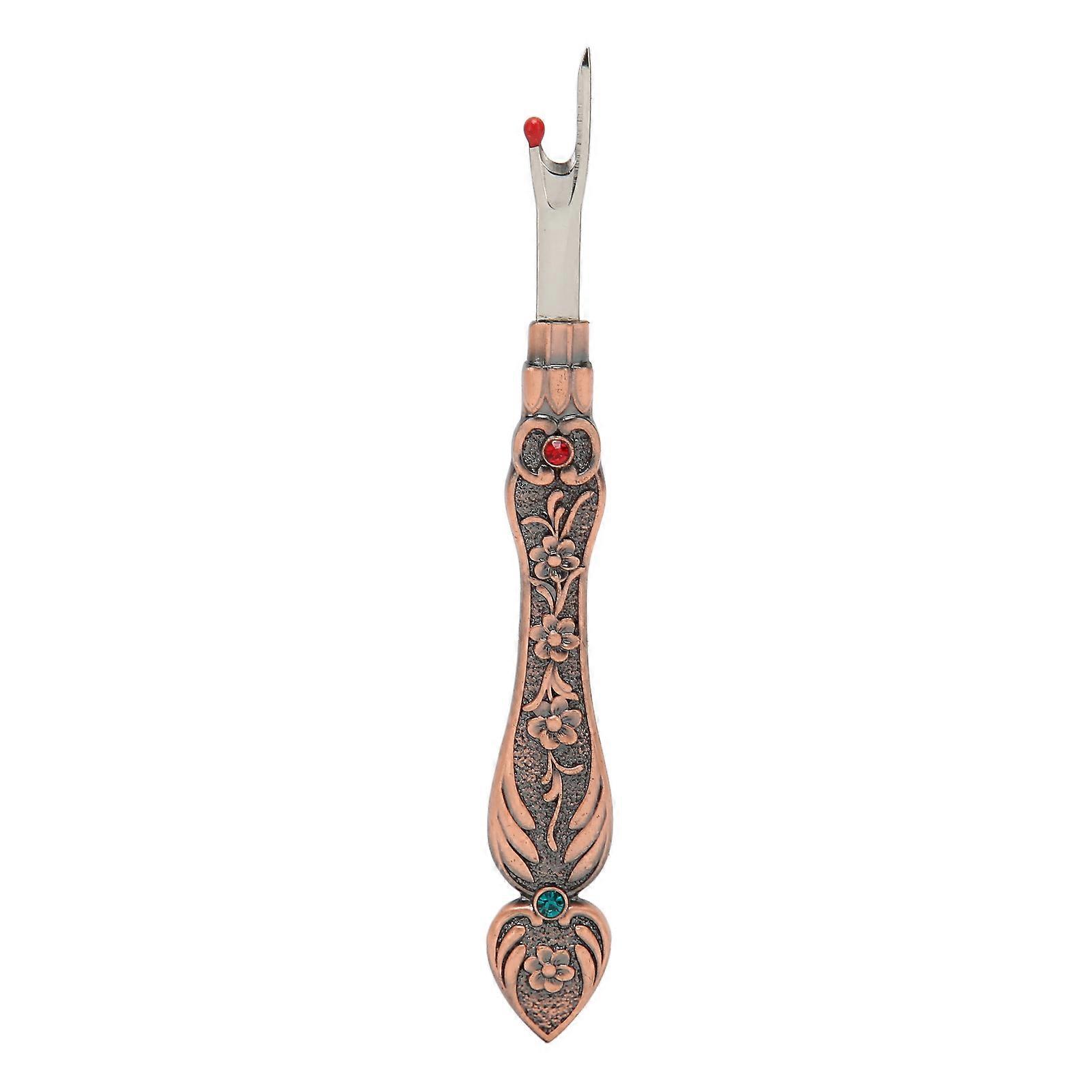 Retro Sewing Seam Rippers Professional Alloy Engraved Craft Thread Unpick Remover for Stitch Needlework