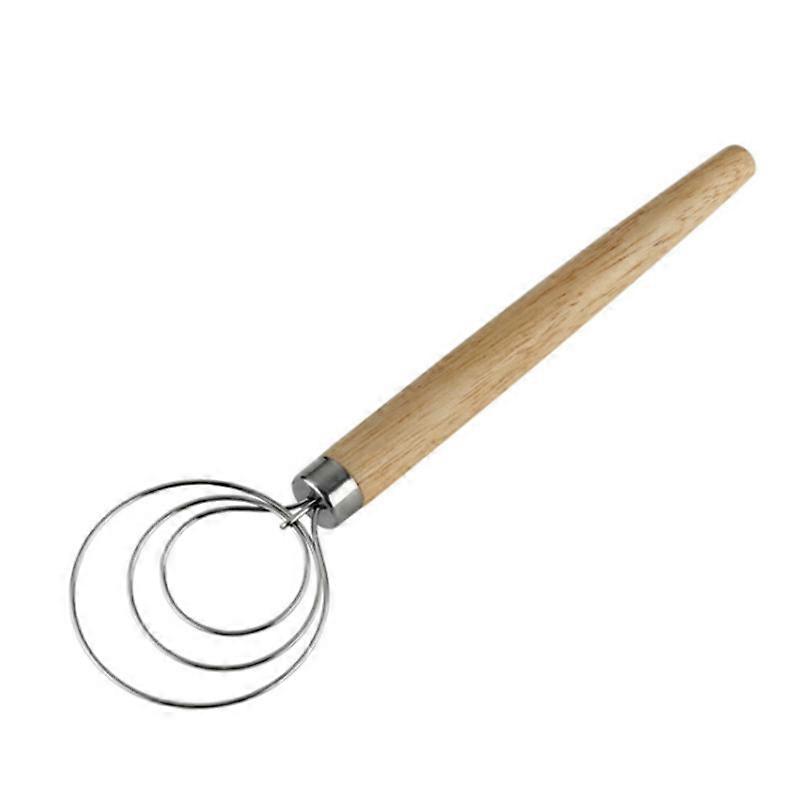 MIMIGO Danish Dough Whisk Stainless Steel Dutch Dough Whisk for Baking Hand Mixer and Blender for Bread Making