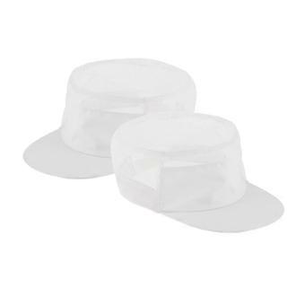 2x Women's Men's White Mesh Chef Hat Chef Cap Bakery Kitchen Uniform Apparel