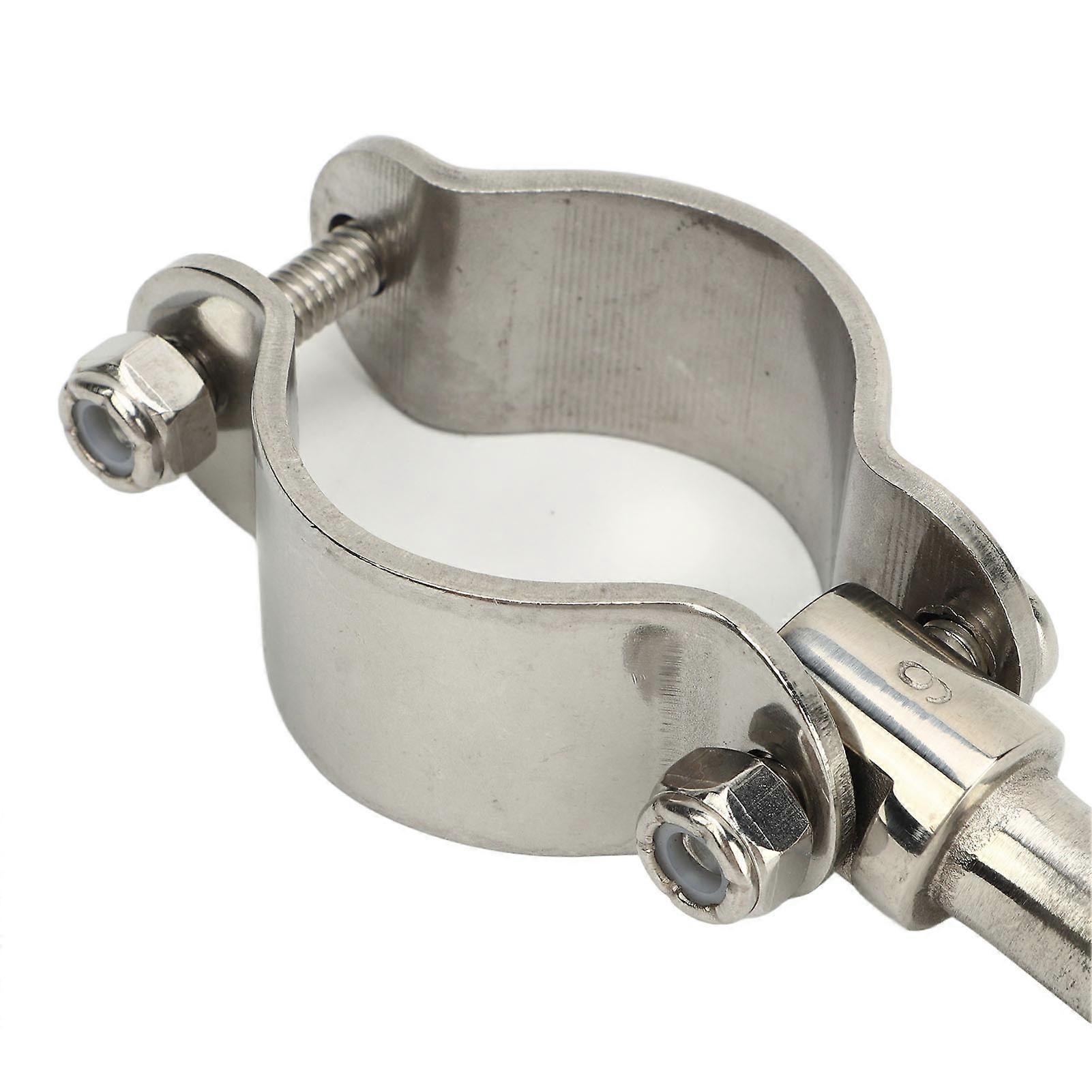 2Pcs Clamp On Oarlock 304 Stainless Steel Polished Finish 15/8in for Marines Boats Water Rafts Kayaks