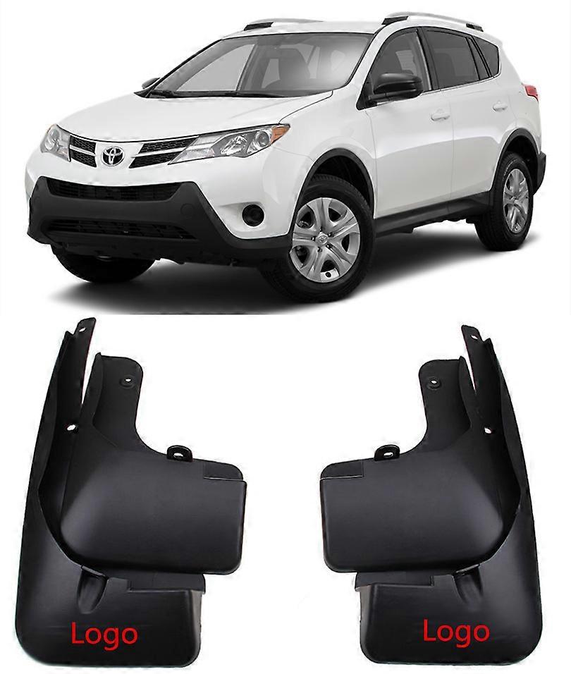Front & Rear Molded Splash Guards Mud Flaps For 2013-2015 Toyota RAV4