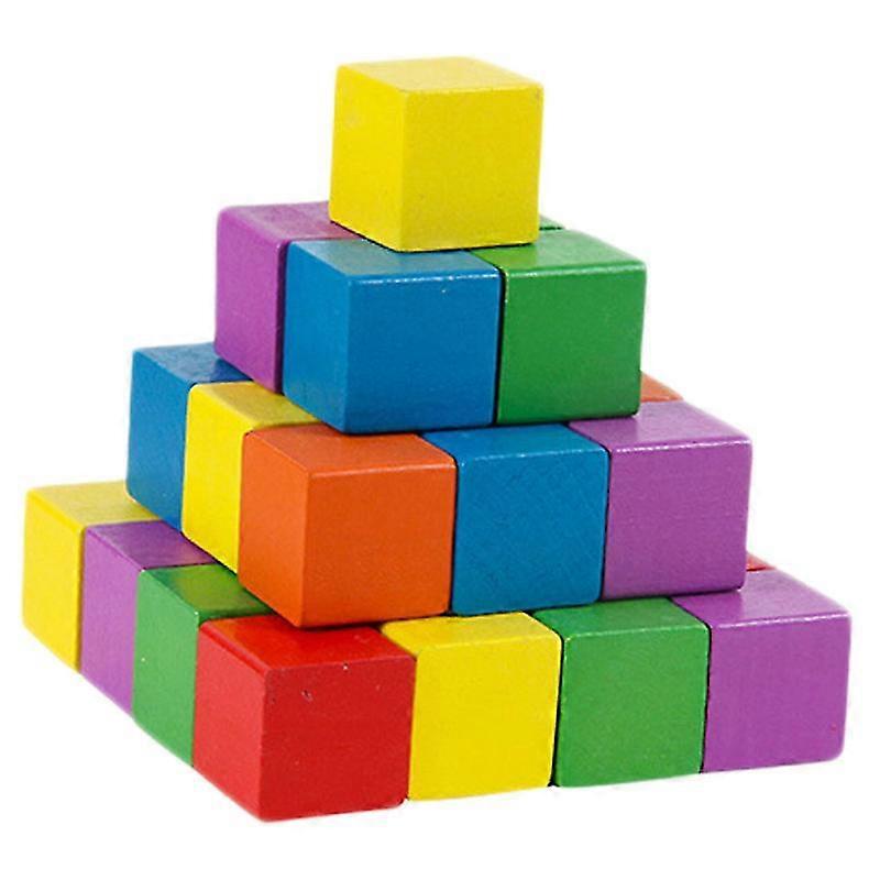 1 set of 50pcs early childhood education cubic volume wood square mathematics teaching aid mini wooden craft cube block wood square blocks