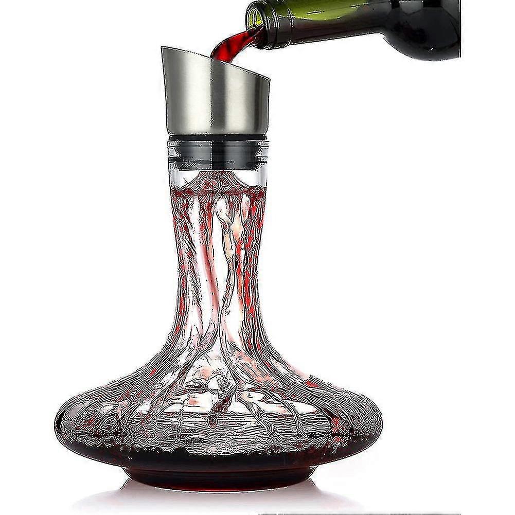 Wine Decanter With Built-in Aerator Pourer & Filter, Wine Carafe Red Wine Decanter, Wine Aerator, W