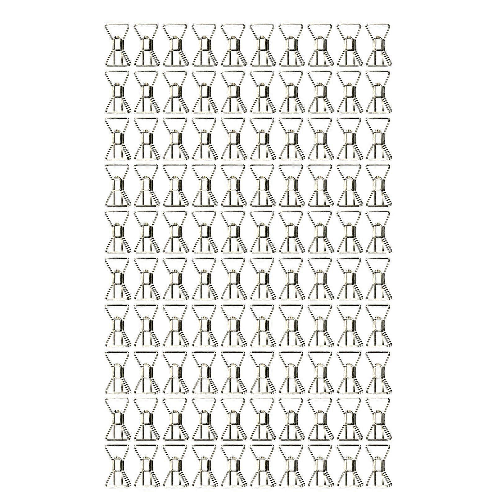 100Pcs Gold Paper Clips - Cute Unique Shape Lightweight & Portable - Electroplating Process - with Storage Box