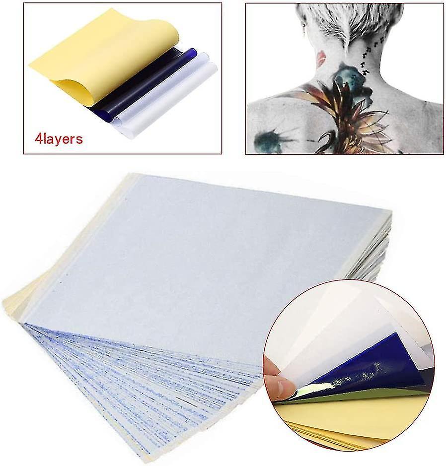 タトゥー転写紙紙、タトゥーステンシルトレーシングペーパーA4カーボンペーパー6417242331689の25枚