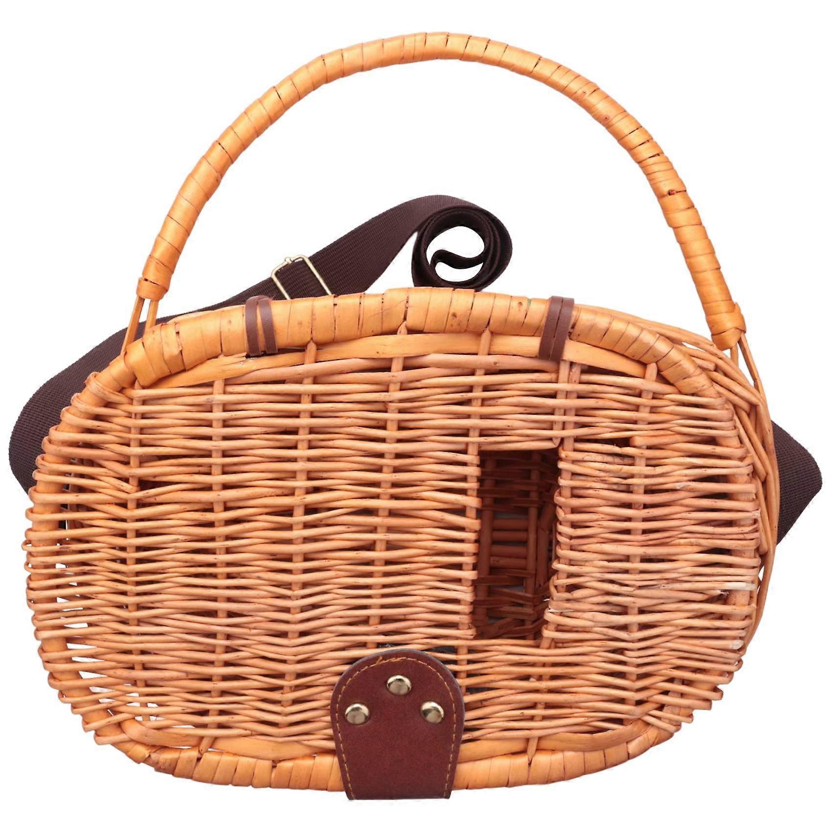 Vintage Wicker Fishing Basket Andifany Wicker Basket Fishing Creel