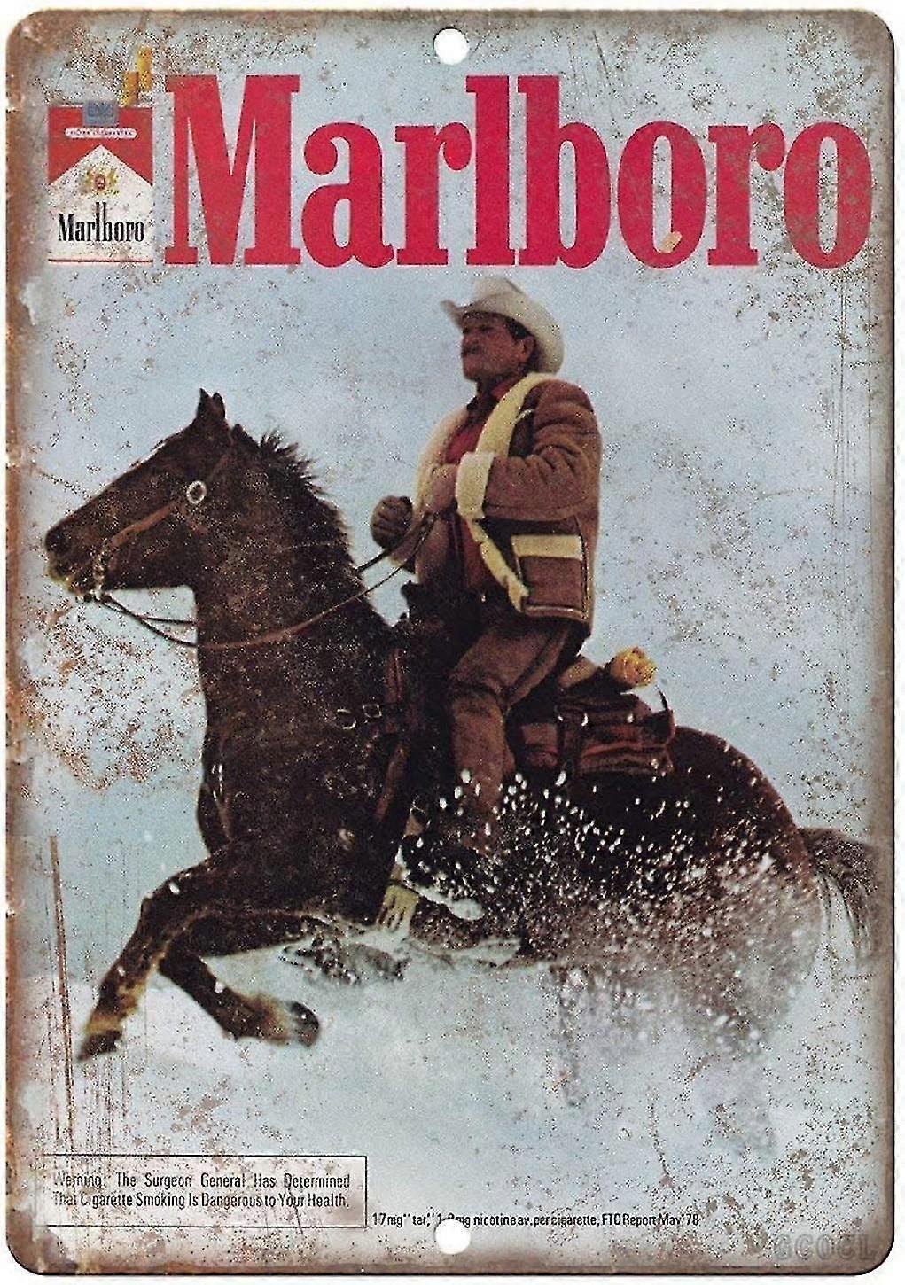 Marlboro Homem Cowboy Sinal de Estanho 8x12 polegadas OU 12x16 polegadas Modo 1560