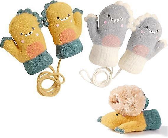 2 Pairs Knitted Gloves for Children, String Children's Gloves, String Gloves, Knitted Gloves, Children's Winter Gloves, Children's Mittens, Baby Knit