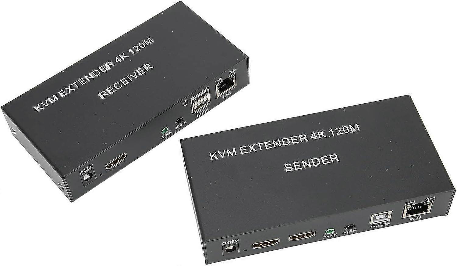 Extender over CAT5E 6, 100240V 4K HD Multimedia Interface Single Extender CAT5E 6 Plug and Play for Mouse (UK Plug)