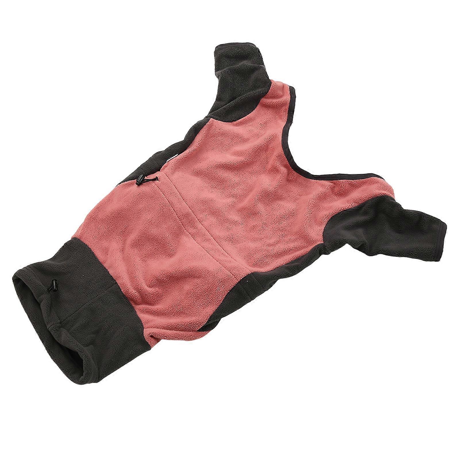 Elastic Polyester Dog Coats for Winter with High Neck and Adjustable Buckle 4 Leg Design