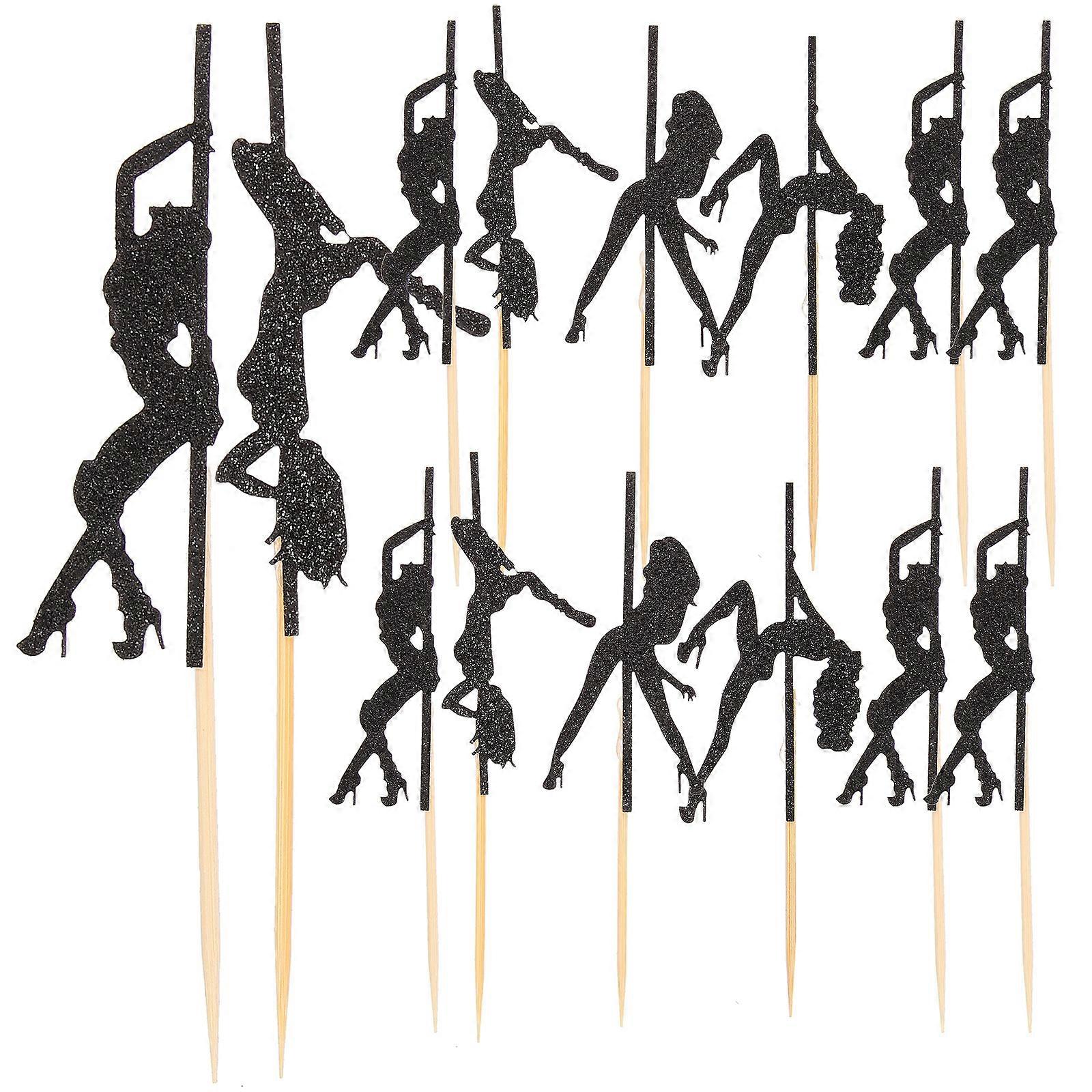 24Pcs décorations décoratives de gâteau Cupcake inserts dessert inserts décors de gâteau