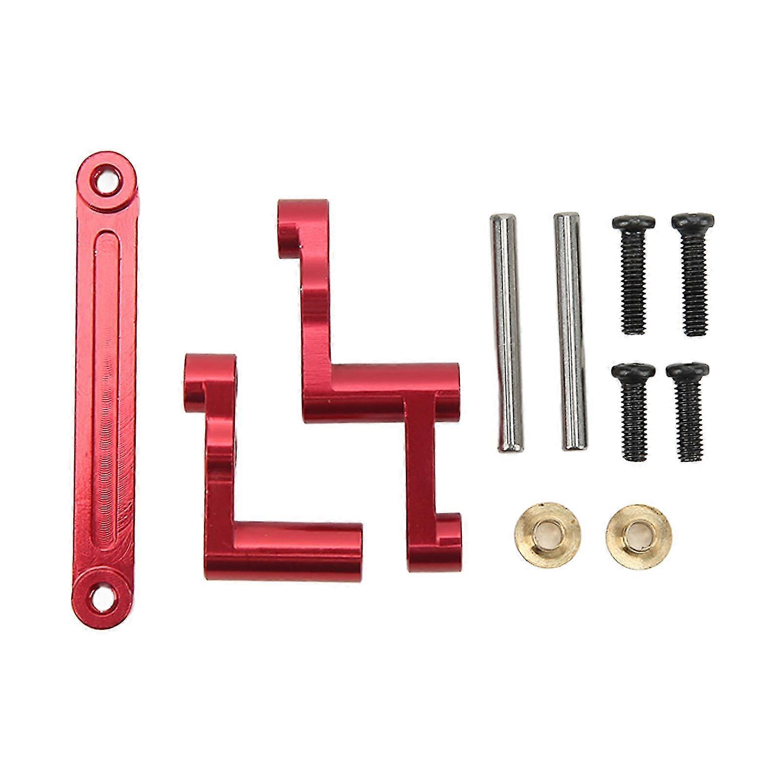 Aluminium Alloy RC Car Steering Components - Replacement Parts for MJX 16208 116 - Red